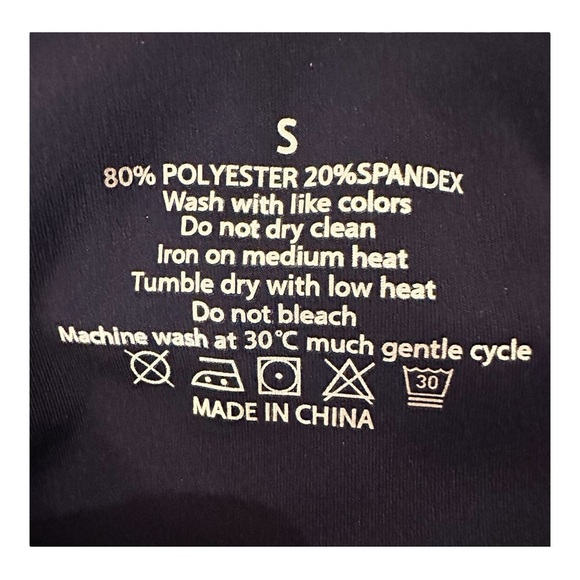 NWT SEAJOJO High Waisted Workout Navy Pants Flared Leg Women’s Size S - Picture 6 of 7